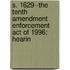 S. 1629--The Tenth Amendment Enforcement Act of 1996; Hearin