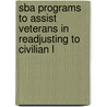 Sba Programs to Assist Veterans in Readjusting to Civilian L door United States Congress Programs