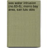 Sea Water Intrusion (No.63-6); Morro Bay Area, San Luis Obis by California. Dept. Of Water Resources