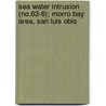 Sea Water Intrusion (No.63-6); Morro Bay Area, San Luis Obis door California. Dept. Of Water Resources