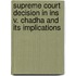 Supreme Court Decision in Ins V. Chadha and Its Implications