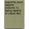 Supreme Court Reports (Volume 1); Being Reports of Cases Dec by Ceylon. Supreme Court