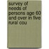 Survey of Needs of Persons Age 60 and Over in Five Rural Cou