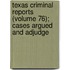 Texas Criminal Reports (Volume 76); Cases Argued and Adjudge