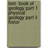 Text- Book Of Geology Part 1 Physical Geology Part Ii Histor