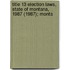 Title 13 Election Laws, State of Montana, 1987 (1987); Monta