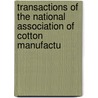 Transactions of the National Association of Cotton Manufactu door National Manufacturers