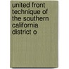 United Front Technique of the Southern California District o door United States Congress Activities