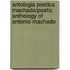 Antologia Poetica Machado/Poetic Anthology of Antonio Machado