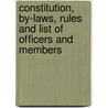 Constitution, By-Laws, Rules And List Of Officers And Members door University Athletic Club