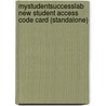 Mystudentsuccesslab New Student Access Code Card (Standalone) by Richard Pearson Education