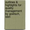 Outlines & Highlights For Quality Management By Goetsch, Isbn door Cram101 Textbook Reviews