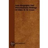 Auto Biography and Miscellaneous Writings of Elder W. W. Crane door John Hawkswell