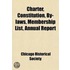 Charter, Constitution, By-Laws, Membership List, Annual Report