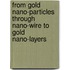 From Gold Nano-Particles Through Nano-Wire To Gold Nano-Layers