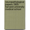 Neuropathological Papers 1905. Harvard University Medical School door Harvard Medical School