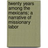 Twenty Years Among The Mexicans; A Narrative Of Missionary Labor door Melinda Rankin