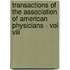 Transactions Of The Association Of American Physicians - Vol Viii