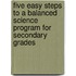Five Easy Steps to a Balanced Science Program for Secondary Grades