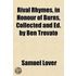 Rival Rhymes, In Honour Of Burns, Collected And Ed. By Ben Trovato