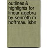 Outlines & Highlights For Linear Algebra By Kenneth M Hoffman, Isbn by Cram101 Textbook Reviews