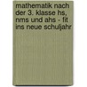 Mathematik Nach Der 3. Klasse Hs, Nms Und Ahs - Fit Ins Neue Schuljahr door Brigitta Panhuber