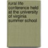 Rural Life Conference Held At The University Of Virginia Summer School