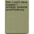 Tinto 1 Und 2. Blaue Ausgabe 1. Schuljahr. Lernkartei Sprachförderung