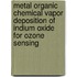 Metal organic chemical vapor deposition of indium oxide for ozone sensing