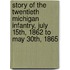 Story Of The Twentieth Michigan Infantry, July 15th, 1862 To May 30th, 1865
