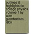 Outlines & Highlights For College Physics Volume 1 By Alan Giambattista, Isbn