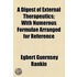 Digest Of External Therapeutics; With Numerous Formulae Arranged For Reference