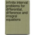 Infinite Interval Problems For Differential, Difference And Integral Equations