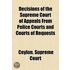 Decisions Of The Supreme Court Of Appeals From Police Courts And Courts Of Requests