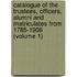 Catalogue Of The Trustees, Officers, Alumni And Matriculates From 1785-1906 (Volume 1)
