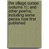 The Village Curate (Volume 1); And Other Poems; Including Some Pieces Now First Published