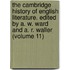 The Cambridge History Of English Literature. Edited By A. W. Ward And A. R. Waller (Volume 11)