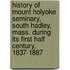 History Of Mount Holyoke Seminary, South Hadley, Mass. During Its First Half Century, 1837-1887