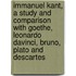 Immanuel Kant, A Study And Comparison With Goethe, Leonardo Davinci, Bruno, Plato And Descartes