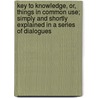 Key To Knowledge, Or, Things In Common Use; Simply And Shortly Explained In A Series Of Dialogues door Maria Elizabeth Budden