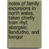 Notes Of Family Excursions In North Wales, Taken Chiefly From Rhyl, Abergele, Llandudno, And Bangor