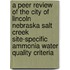 A Peer Review Of The City Of Lincoln Nebraska Salt Creek Site-Specific Ammonia Water Quality Criteria