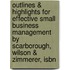 Outlines & Highlights For Effective Small Business Management By Scarborough, Wilson & Zimmerer, Isbn