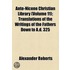 Ante-Nicene Christian Library (Volume 11); Translations Of The Writings Of The Fathers Down To A.D. 325