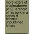 More Letters Of Charles Darwin (V. 2); A Record Of His Work In A Series Of Hitherto Unpublished Letters