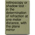 Retinoscopy Or Shadow Test - In The Determination Of Refraction At One Meter Distance, With The Plane Mirror