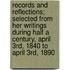 Records And Reflections; Selected From Her Writings During Half A Century, April 3rd, 1840 To April 3rd, 1890