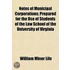 Notes Of Municipal Corporations; Prepared For The Use Of Students Of The Law School Of The University Of Virginia