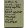 Le Neveu De Rameau: Satyre Publiã¯Â¿Â½E Pour La Premiã¯Â¿Â½Re Fois Sur Le Manuscrit Original Autographe door Ernest Thoinan