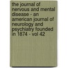 The Journal Of Nervous And Mental Disease - An American Journal Of Neurology And Psychiatry Founded In 1874 - Vol 42 door Various.